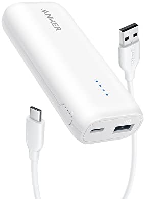 Anker 321 Power Bank (PowerCore 5K), 5,200mAh Portable Charger, Compatible with iPhone 13 and 12 Series, Samsung, Google Pixel, LG, and More (White)