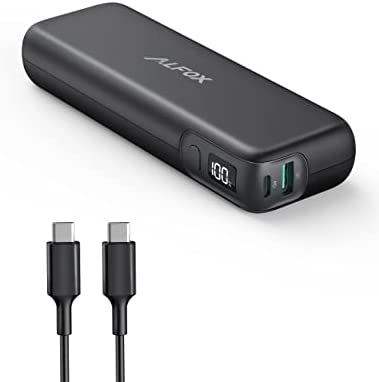 Alfox 30W Portable Charger Power Bank USB-C with PD Output,15000mAh Slim Fast Charging External Battery Pack Phone Charger for iPhone14/13 Pro Max, Samsung Galaxy S23,Steam Deck, iPad and More