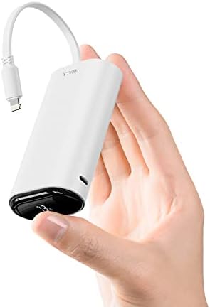 iWALK LinkPod Y2 Power Bank Fast Charging 9600mAh,Ultra Compact Portable Charger with Built in 18W PD Cable & LED Display,[2023 Upgrade]PD Battery Pack Portable Charger Compatible with iPhone 14/13/12
