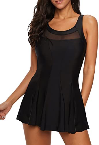 American Trends Womens Bathing Suit One Piece Swimsuits for Women Tummy Control Athletic Swimwear Slimming Swimdress