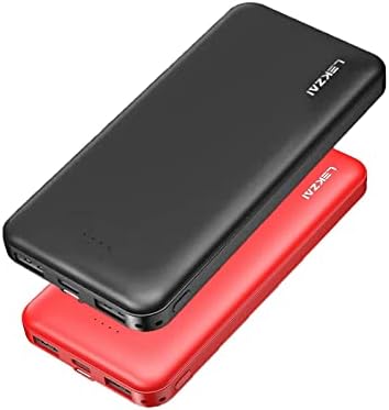 Lekzai 2-Pack Portable Charger, 15,000mAh Slim Power Bank, Portable Phone Charger with Dual 5V/2.1A USB Outputs Compatible for iPhone Samsung and More