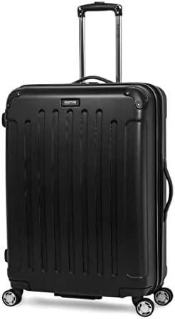 Kenneth Cole REACTION Renegade 28â€ Check Size Luggage Lightweight Hardside Expandable 8-Wheel Spinner Travel Suitcase, Black, inch