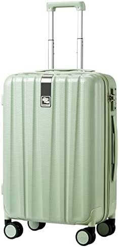 Hanke Upgrade Carry On Luggage Airline Approved, 20â€ Lightweight Hardside Suitcase PC Hardshell Luggage with Spinner Wheels & TSA Lock,Carry-On 20-Inch(Bamboo Green)