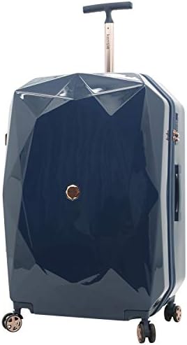 kensie Womenâ€™s 3D Gemstone TSA Lock Hardside Spinner Luggage, Midnight Blue, 20-Inch Carry-On