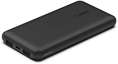 Belkin USB-C Power Bank 10K ? Fast Charging Portable Battery Pack w/ USB-C + USB Ports ? Compatible w/ iPhone 14, 14 Plus, 14 Pro, 14 Pro Max, 13, 13 Mini, Galaxy S22, Ultra, Plus and More ? Black