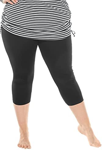 Coolibar UPF 50+ Women?s Deep Water Swim Capris ? Sun Protective