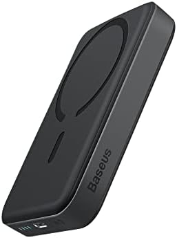 Baseus Magnetic Wireless Portable Charger, 10000mAh Battery Pack with USB C Cable PD 20W Magnetic Power Bank, for MagSafe, for iPhone 14/13/12 Series, Black