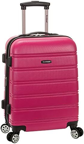 Rockland Melbourne Hardside Expandable Spinner Wheel Luggage, Magenta, Carry-On 20-Inch
