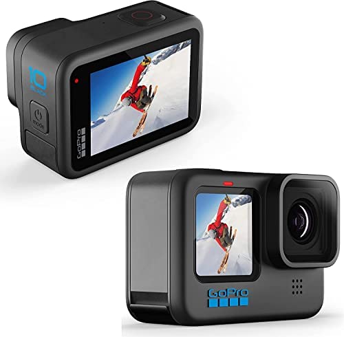 GoPro HERO10 Black- E-Commerce Packaging â€“ Waterproof Action Camera with Front LCD & Touch Rear Screens, 5.3K60 Ultra HD Video