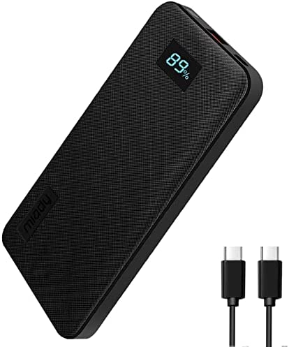 Miady 2022 Upgraded 20W PD USB C Portable Charger 10000mAh, Type-C Fast Charging Battery Pack Charger with LED Display, Power Bank for iPhones and Android Smartphones