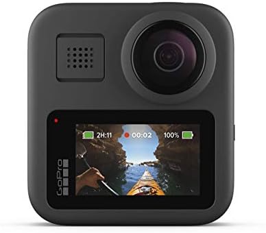 GoPro MAX Waterproof 360 + Traditional Camera with Touch Screen Spherical 5.6K30 HD Video 16.6MP 360 Photos 1080p Live Streaming Stabilization (Renewed)