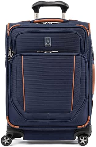 Travelpro Crew Versapack Softside Expandable Spinner Wheel Luggage, Patriot Blue, Carry-On 21-Inch