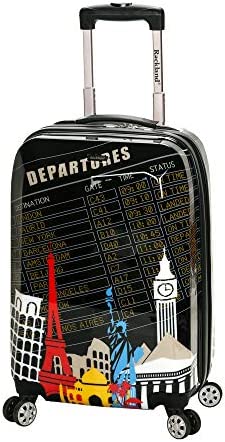 Rockland Departure Hardside Spinner Wheel Luggage Set, Assorted/Multicolor, Carry-On 20-Inch
