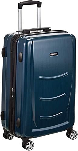Amazon Basics Hard Shell Carry On Spinner Suitcase Luggage ? 22 Inch, Navy Blue