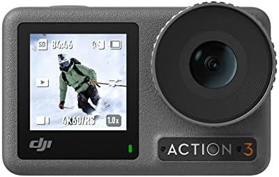 DJI Osmo Action 3 Standard Combo, Outdoor Action Camera with 4K HDR & Super-Wide FOV, 10-Bit Color Depth, HorizonSteady, Waterproof, Cold Resistant & Long-Lasting, Vlog Camera for YouTube