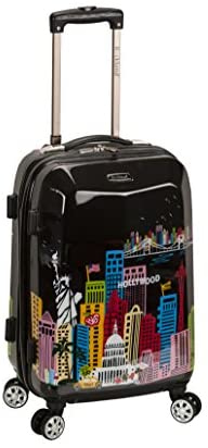 Rockland Departure Hardside Spinner Wheel Luggage Set, Assorted/Multicolor, Carry-On 20-Inch