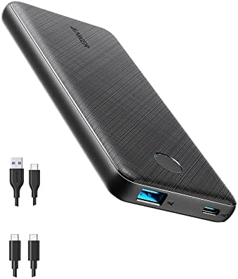 Anker Portable Charger, USB-C Portable Charger 10000mAh with 20W Power Delivery, 523 Power Bank (PowerCore Slim 10K PD) for iPhone 14/13/12 Series, S10, Pixel 4, and More