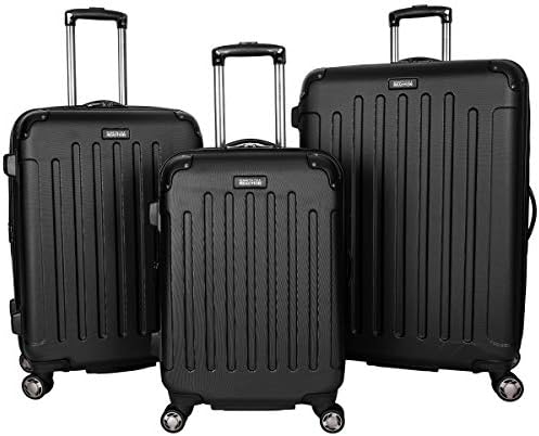 Kenneth Cole Reaction Renegade 3-Piece Luggage Expandable 8-Wheel Spinner Lightweight Hardside Travel Suitcase Set, Black, (20â€³/24â€³/28â€³)