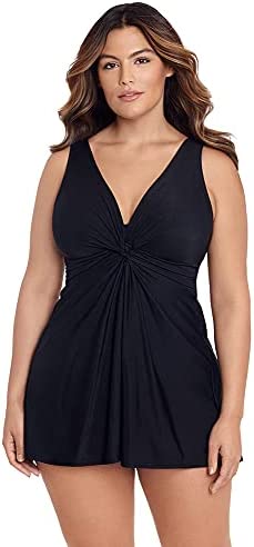 Miraclesuit Womenâ€™s Swimwear Must Have Marais Tummy Control Soft Cup One Piece Swimdress