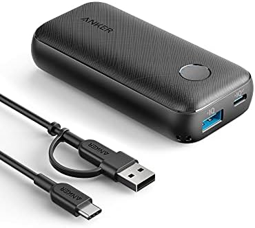 Anker Portable Charger, 10000mAh Power Bank with USB-C Power Delivery (25W), PowerCore 10000 Redux for iPhone 13/12/11 / Mini/Pro/Pro Max/XR/XS, Samsung S21 / S20, Pixel 4 / 4XL, iPad Mini, and More