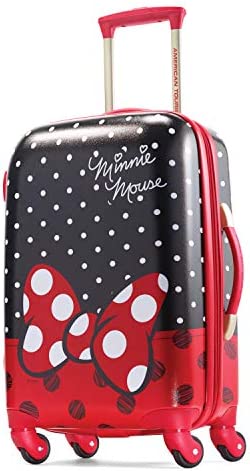 American Tourister Disney Hardside Luggage with Spinner Wheels, Black, Red, White, 21?
