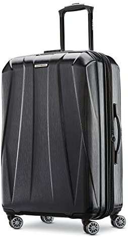 Samsonite Centric 2 Hardside Expandable Luggage with Spinner Wheels, Black, Checked-Medium 24-Inch