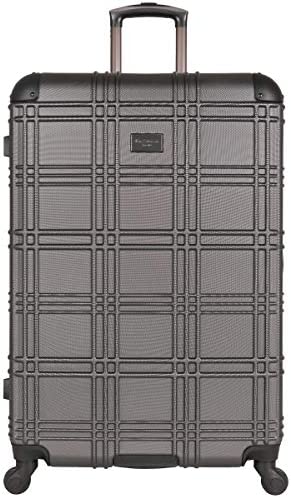 Ben Sherman Nottingham Lightweight Hardside 4-Wheel Spinner Travel Luggage, Charcoal, 28-inch Checked