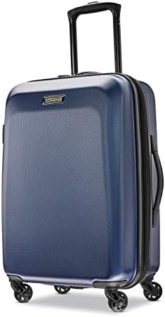 American Tourister Moonlight Hardside Expandable Luggage with Spinner Wheels, Navy, Carry-On 21-Inch