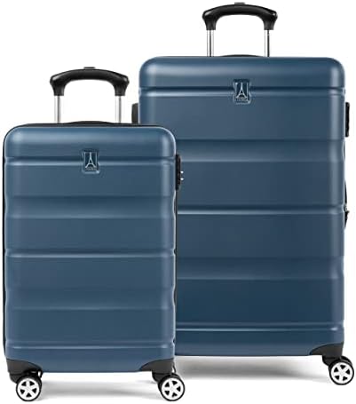 Travelpro Runway 2 Piece Set, Carry-on & Convertible Medium to Large 28-Inch Check-in Hardside Expandable Luggage, 8 Spinner Wheels, TSA Lock, Hardshell  Suitcase, Teal Blue