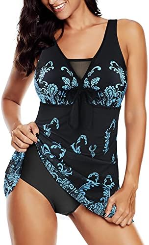 American Trends Bathing Suits Tummy Control Womens Mesh Swimdress One Piece Swimsuits for Women Athletic Swimwear