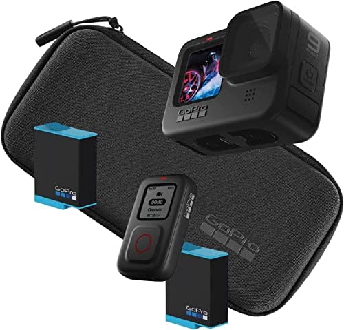 GoPro HERO9 Black Bundle â€“ Includes The Remote, Spare Battery (2 Total), and Carrying Case (CHDRB-902-RW)