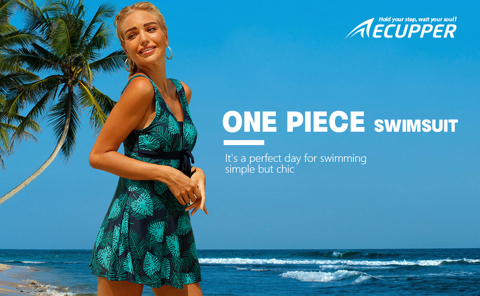 ecupper swim dress for women one piece bathing suit
