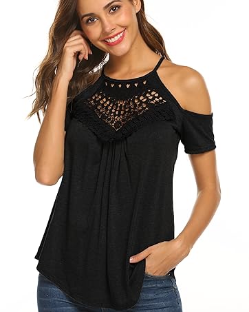cold shoulder tops for women summer tops for women short sleeve shirts