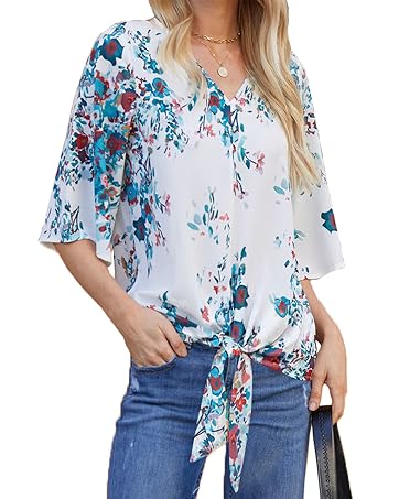 womens blouses tie front boho tops for women summer tops for women