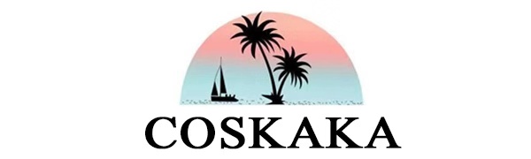 Coskaka Women's One Piece Skirt Swimsuit Ruched Retro Swimming Dress Tummy Control Bathing Suit