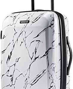 American Tourister Moonlight Hardside Expandable Luggage with Spinner Wheels, Marble, Carry-On 21-Inch