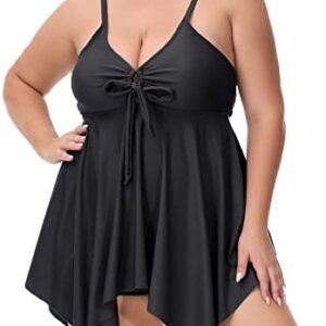 American Trends Plus Size Bathing Suit for Women Swim Dress Tummy Control Womens Plus-Size One Piece Swimsuit with Shorts